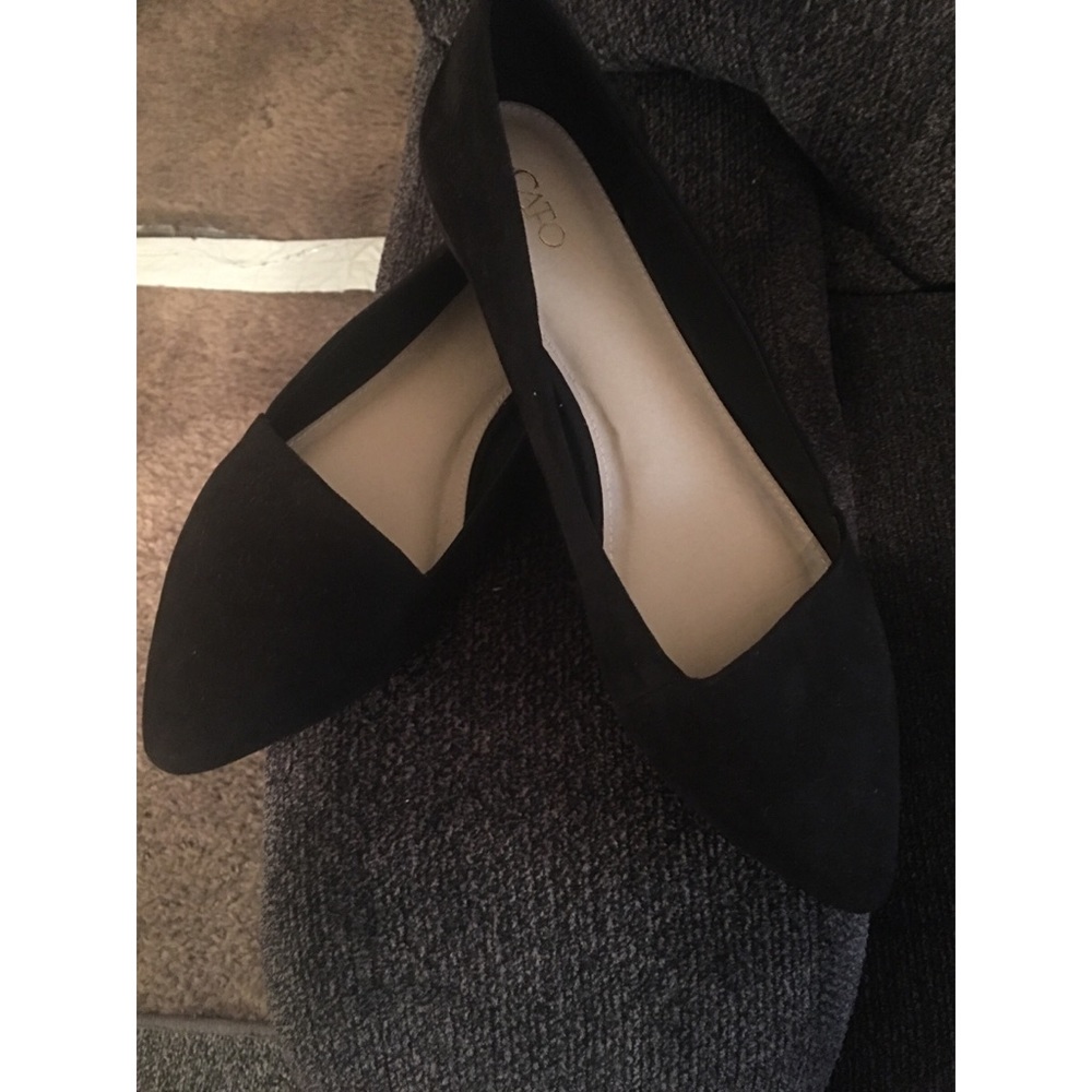 Cato Fashion Black&Gold Trimmed Flats